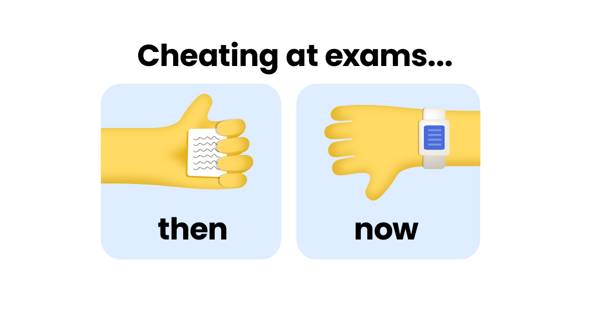 Cheating at exams, then and now!